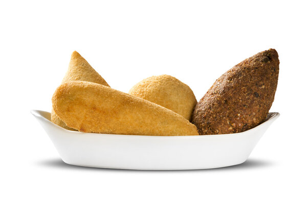 Смешанные бразильские закуски на белом фоне
.