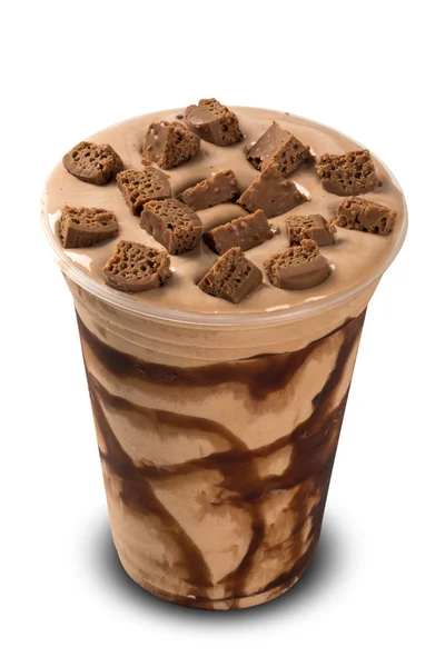Mléčná čokoláda Shake, izolované na bílém pozadí — Stock fotografie