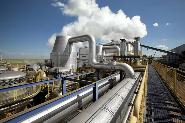 Sugar cane industrial mill processing plant in Brazil — Stock Photo, Image