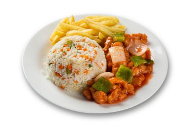 tavuk chow mein popüler oryantal çanak Çin take çıkışları mevcut