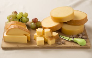 Assorted cheeses clipart