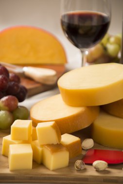 Assorted cheeses clipart