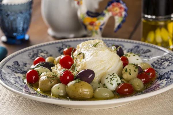 Portugalské jídlo Bacalhau do Porto — Stock fotografie