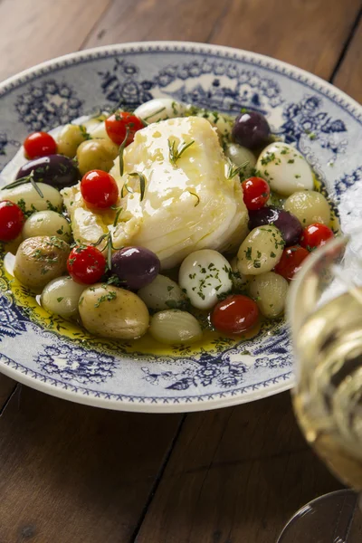 Portugisiska maträtt Bacalhau do Porto — Stockfoto