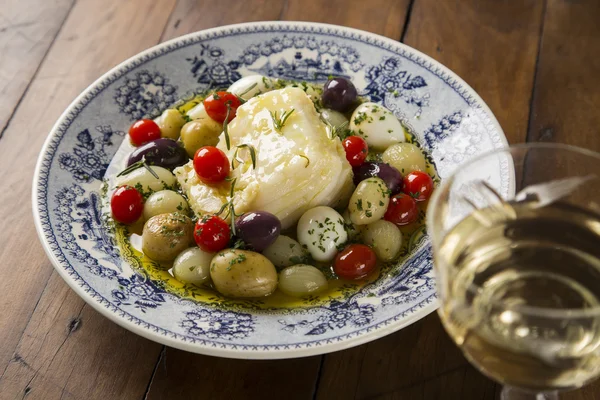 Portugisiska maträtt Bacalhau do Porto — Stockfoto