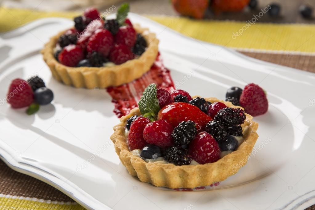 Fruit Pies with raspberries