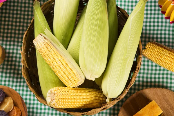 Table of brazilian festa junina — Stock Photo, Image