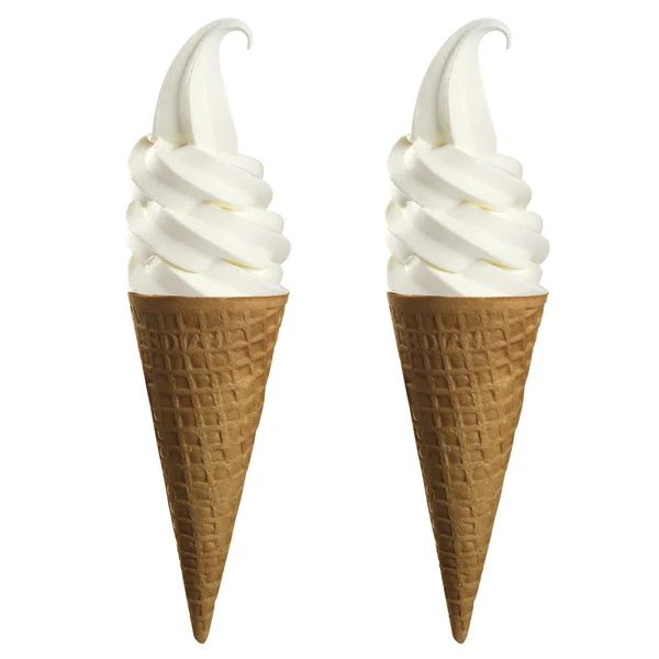 Морозиво на білому тлі — стокове фото