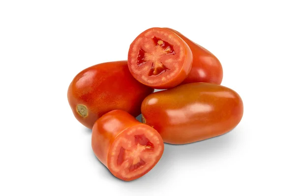Sommige tomaten op een witte achtergrond — Stockfoto