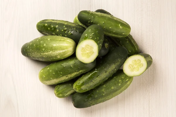 Fresh cucumber on the white background — Stock Photo, Image