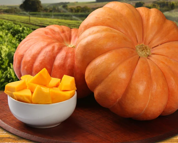 Rebanadas de calabaza con semillas — Foto de Stock