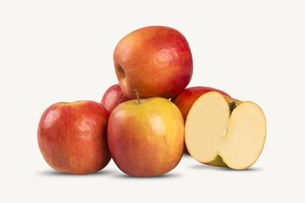 Red apples over a white background. — Stock Photo, Image