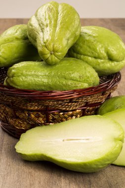 Chayote (Sechium sı) sebze yerel Güney Amerika'ya bir.