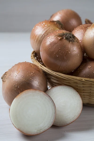 Geassorteerde boerderij verse ajuin. — Stockfoto