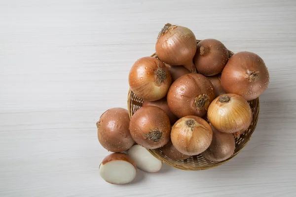 Geassorteerde boerderij verse ajuin. — Stockfoto