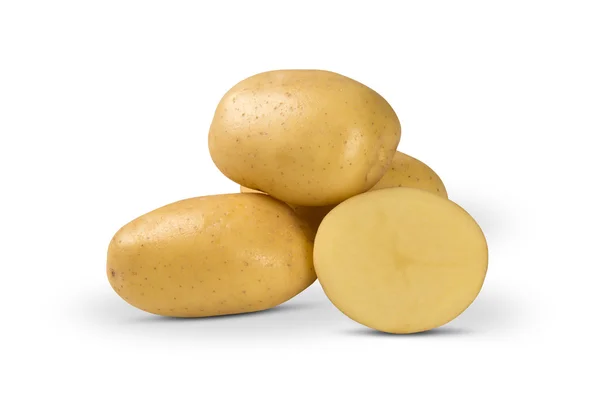 Деякі картоплі на білому тлі . — стокове фото