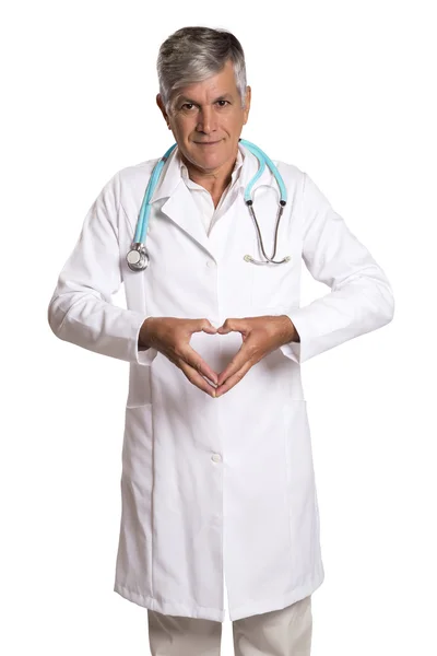 Ärztin macht mit ihren Händen ein Herz. — Stockfoto