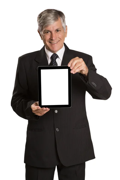 Retrato de un hombre de negocios con una tablet . —  Fotos de Stock