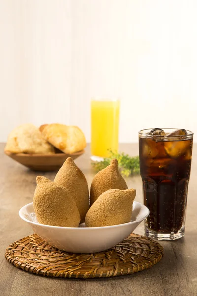 Brazilian deep fried chicken snack, popular at local parties. — Stock Photo, Image