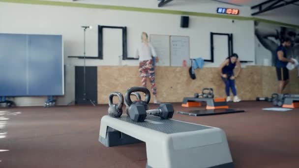 Sportiga kvinnor fitness grupp träning total kropp — Stockvideo