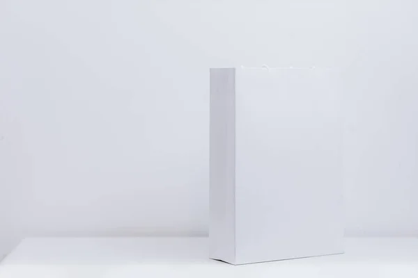 Fehér papír bevásárló zsák mockup — Stock Fotó