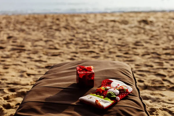 Natal feriado na praia — Fotografia de Stock