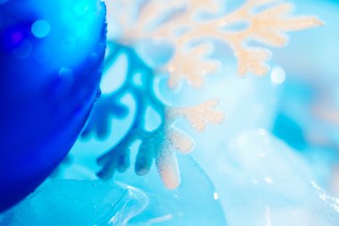 buz Don makro arka plan ile kar tanesi