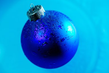 serin mavi buz topu dekorasyon yakın çekim