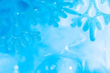 kar tanesi iyi buz mavi makro arka plan