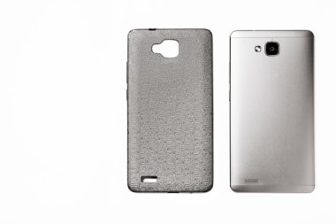 Smartphone durumda izole beyaz 