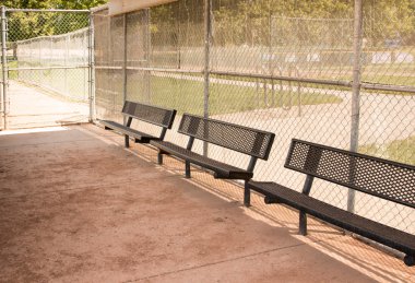 Baseball Dugout with no people clipart