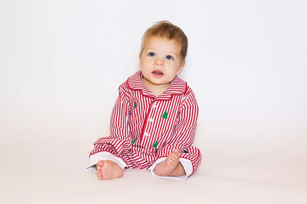 Baby Boy Christmas Pajamas — Stock Photo, Image