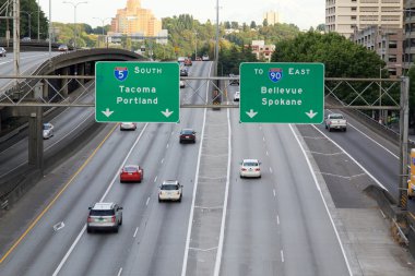 I5 Freeway in Seattle clipart