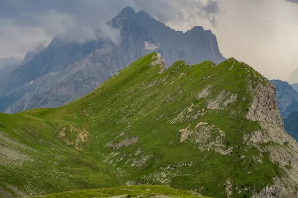 Prachtig Uitzicht Panorama Rotsachtige Dolomieten Van Italië — Stockfoto