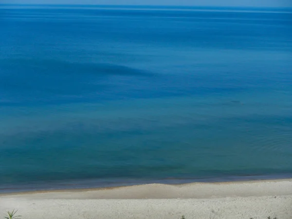 Вид Спокойное Море Пляж Волнорез — стоковое фото