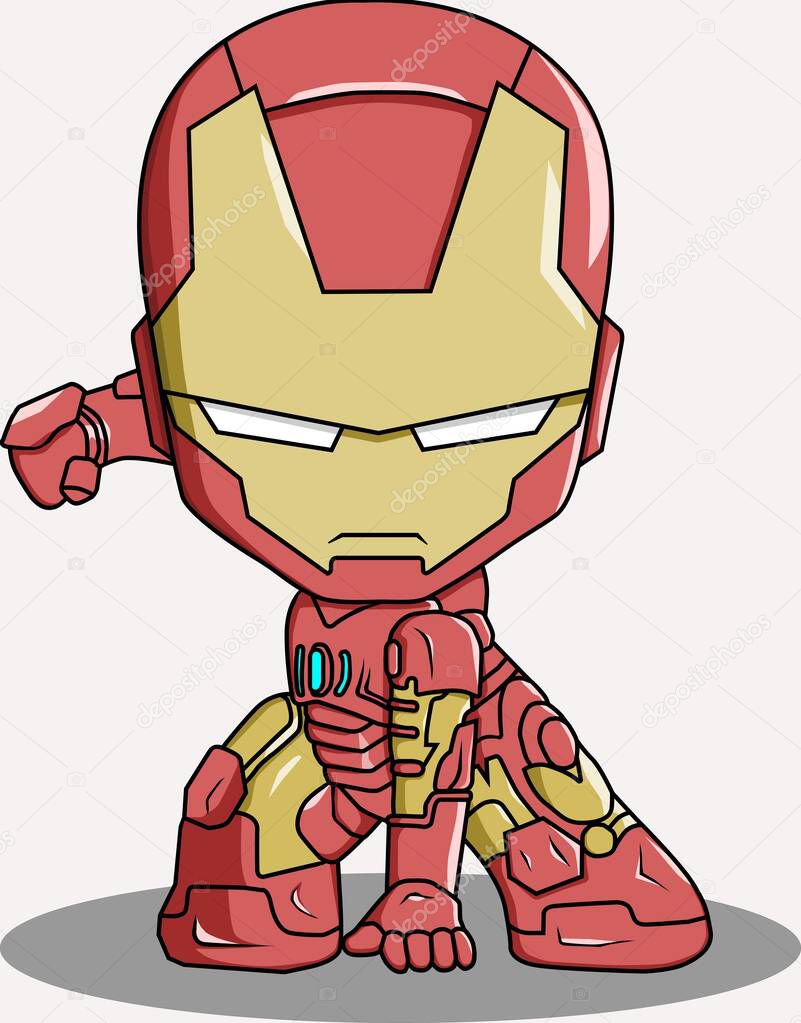 cute Ironman ready to action