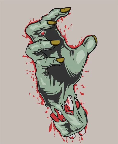 Korkunç zombi eli çizimi