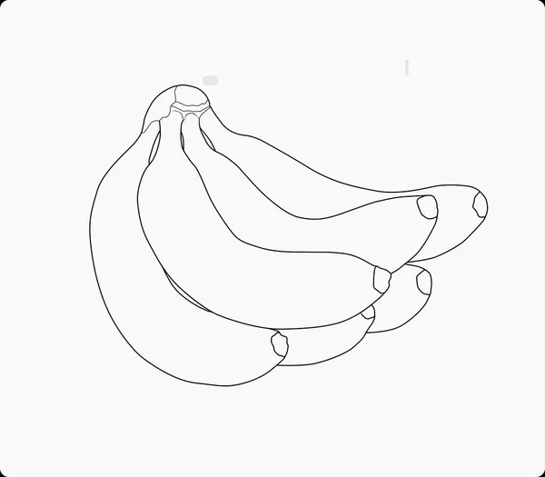 Illistration Monte Banana Fruta — Vetor de Stock