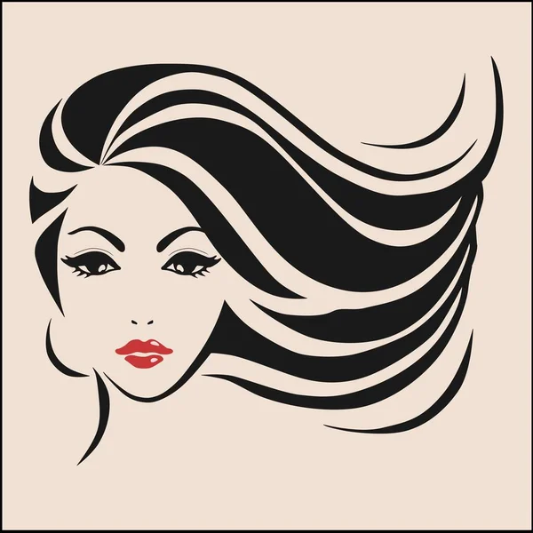 Resimli kadın yüzü ve saçı 