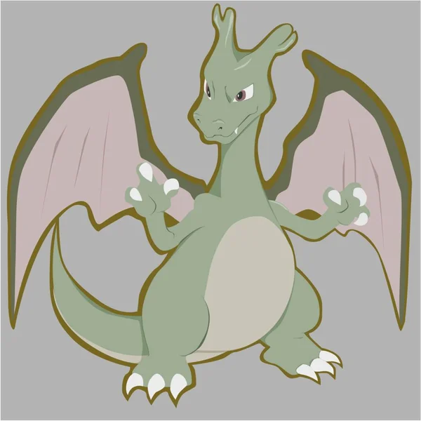 illustration of the cute dragon image