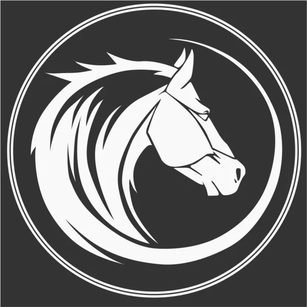 Siyah arkaplanda at kafası silueti resmi