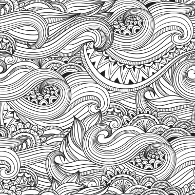 Vektör süsleme doodle seamless modeli