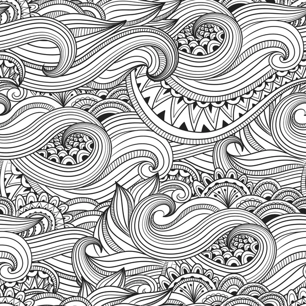 Ornement vectoriel doodle motif sans couture — Image vectorielle