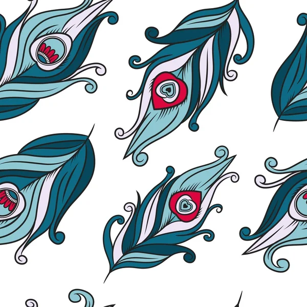 Tavus kuşu tüyü desen vektör