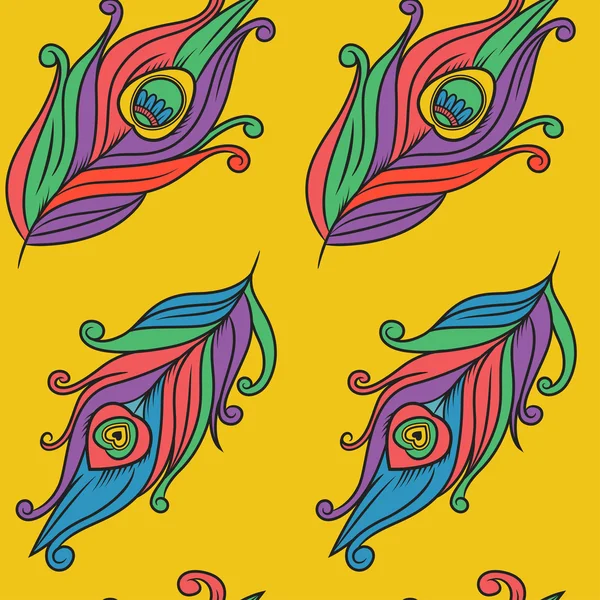 Tavus kuşu tüyü desen vektör.