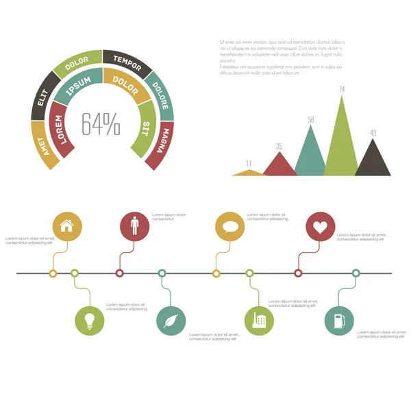 Infografics — Stok Vektör