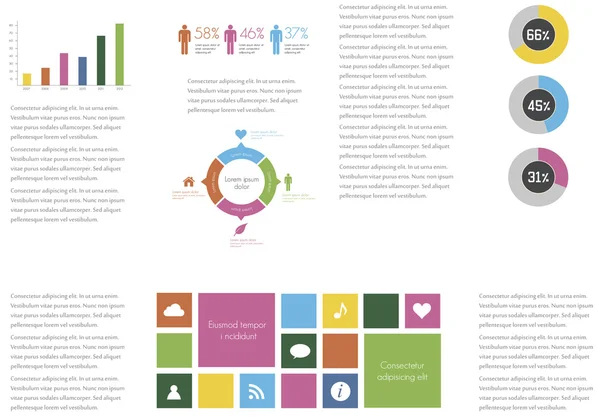 Infografics — Stok Vektör