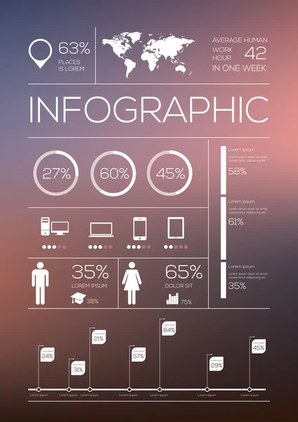 Infograficos — Vector de stock