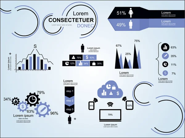 Infografik — Stock vektor