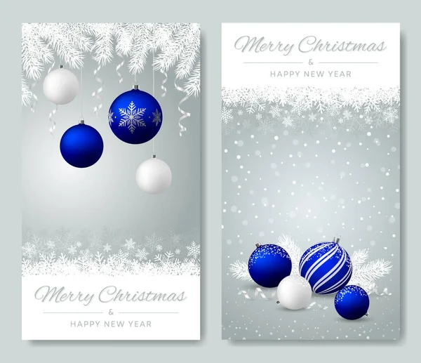 Mutlu Noeller ve mutlu yıllar tebrik kartları. Dikey selamlama pankartları. Sosyal medya hikayeleri için kullanılabilir. 